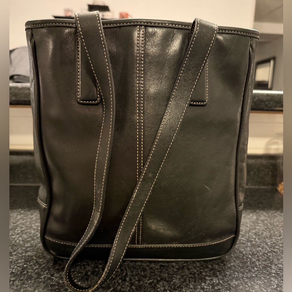 Coach Black Leather Handbag/Tote